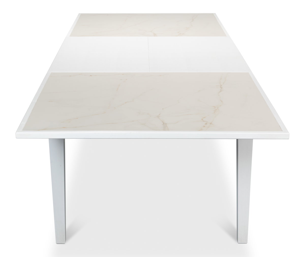 Elton Butterfly Dining Table White, by Sarreid, 3'5" length x 6'9" width x 2'6" height View 7