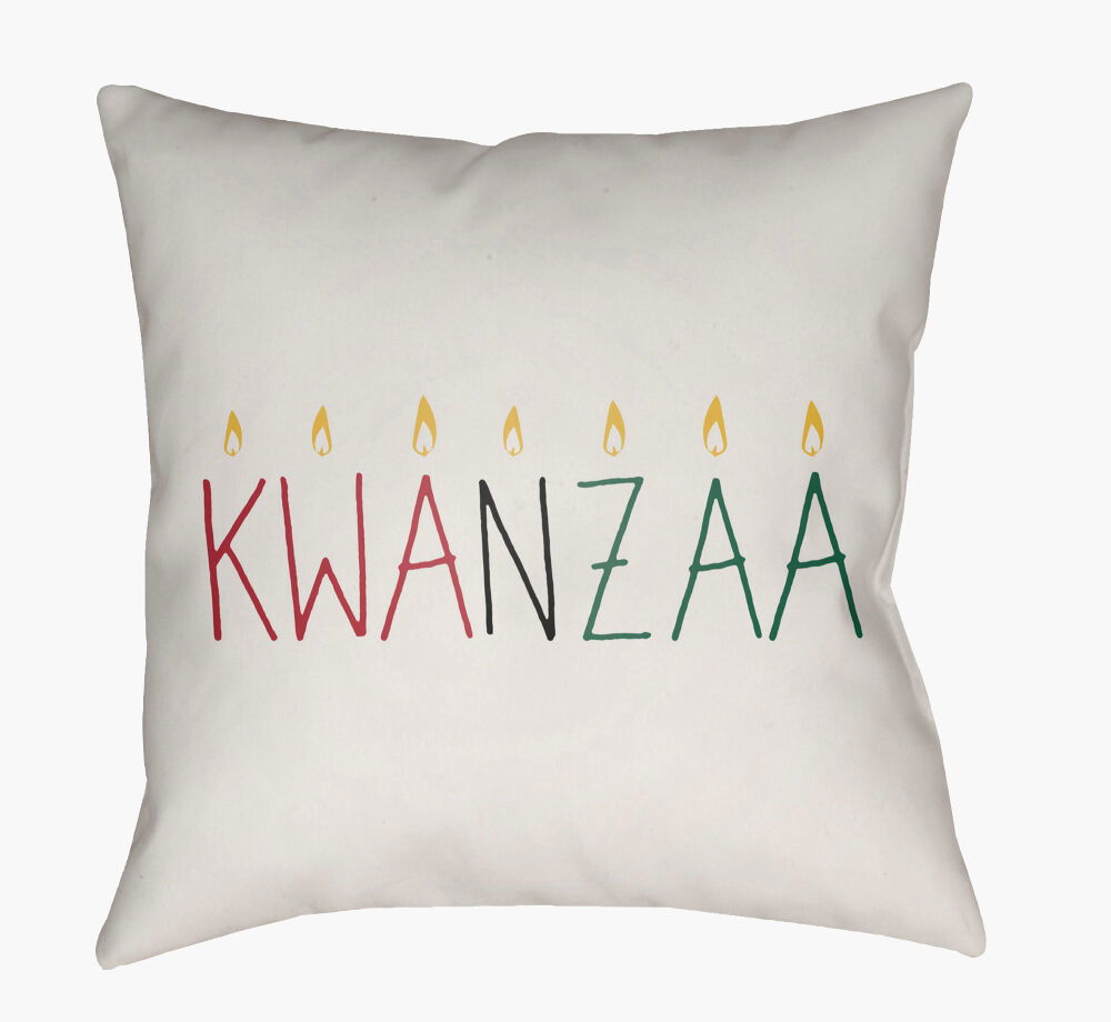 Kwanzaa II Accent Pillow, Decorative Pillow by Surya, 18" length x 18" width