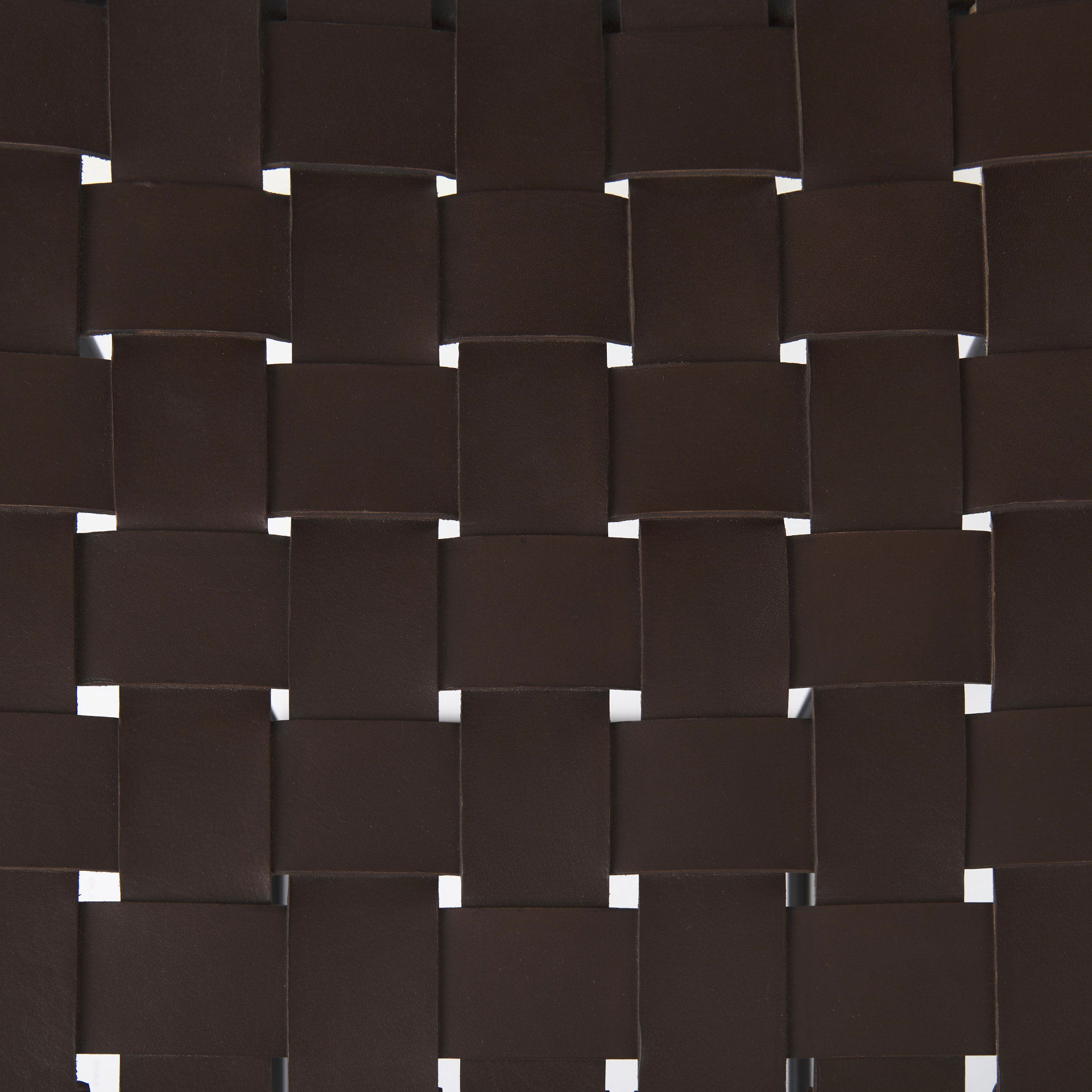 Clarissa 18.0L x 16.0W x 30.25H Dark Brown Woven Leather Seat with Black Metal Frame Bar Stool, Counter & Bar Stool by Mercana, 18" length x 16" width x 30" height View 9