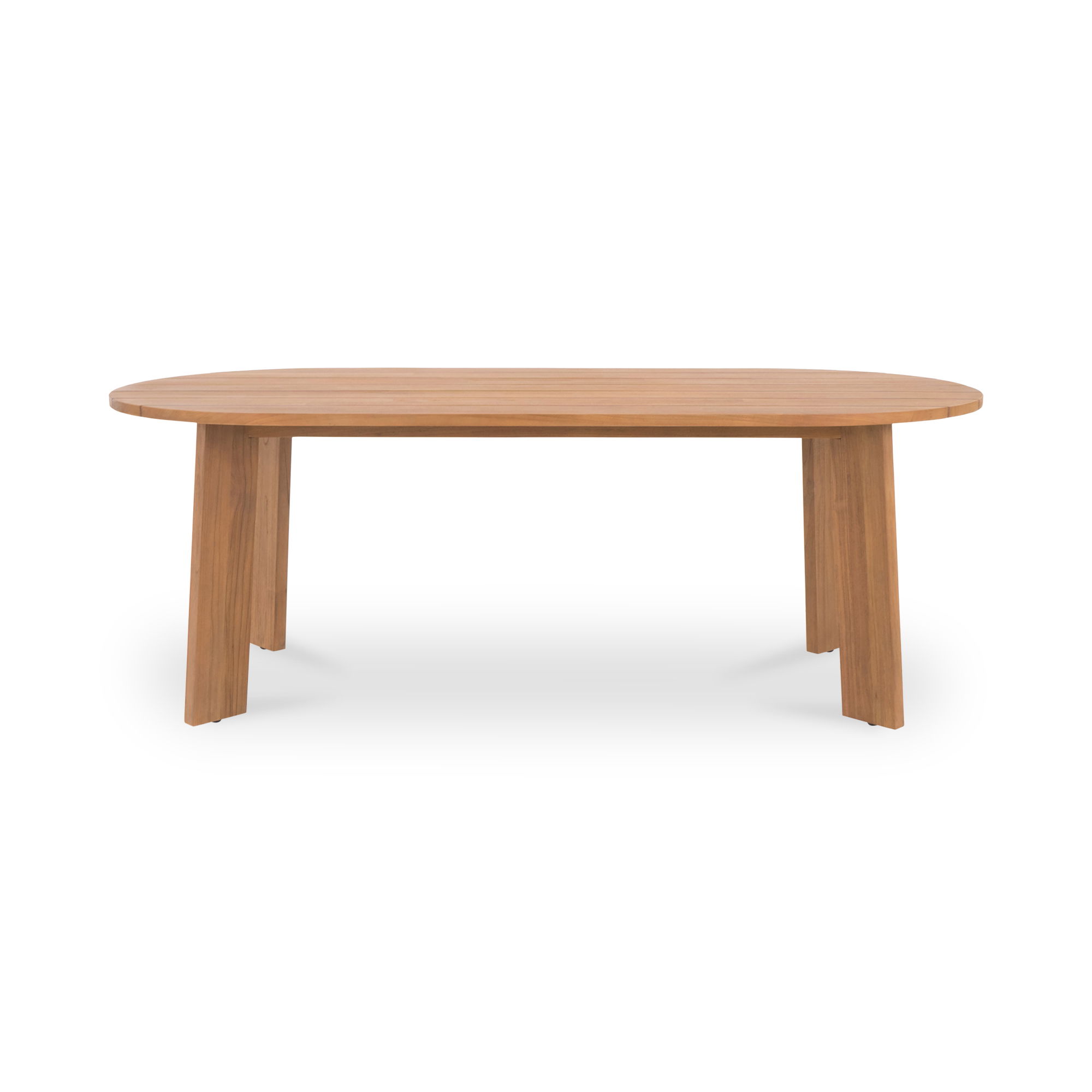 Delta Oval Outdoor Dining Table Natural, Outdoor Table by Moe's Home, 7' width x 2'6" height x 3'3.5" depth View 1