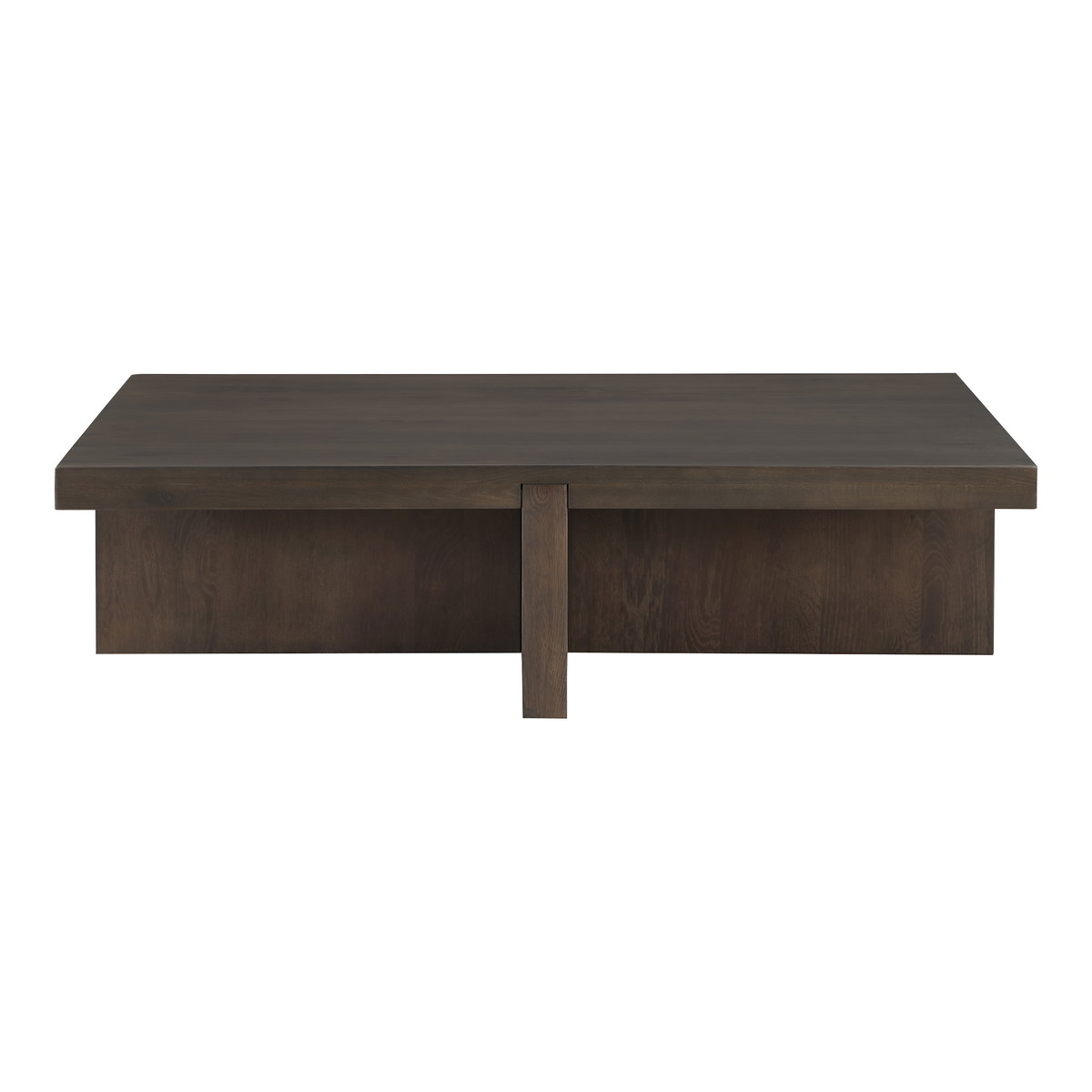Folke Rectangular Coffee Table Dark Brown, by Moe's Home, 50" width x 13.5" height x 31" depth View 1