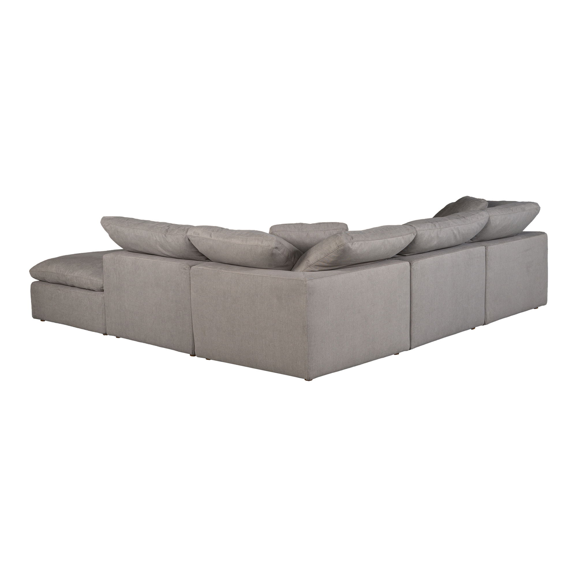 Terra Condo Dream Modular Sectional Light Grey, Sectional Sofa by Moe's Home, 114" width x 32" height x 114" depth View 3