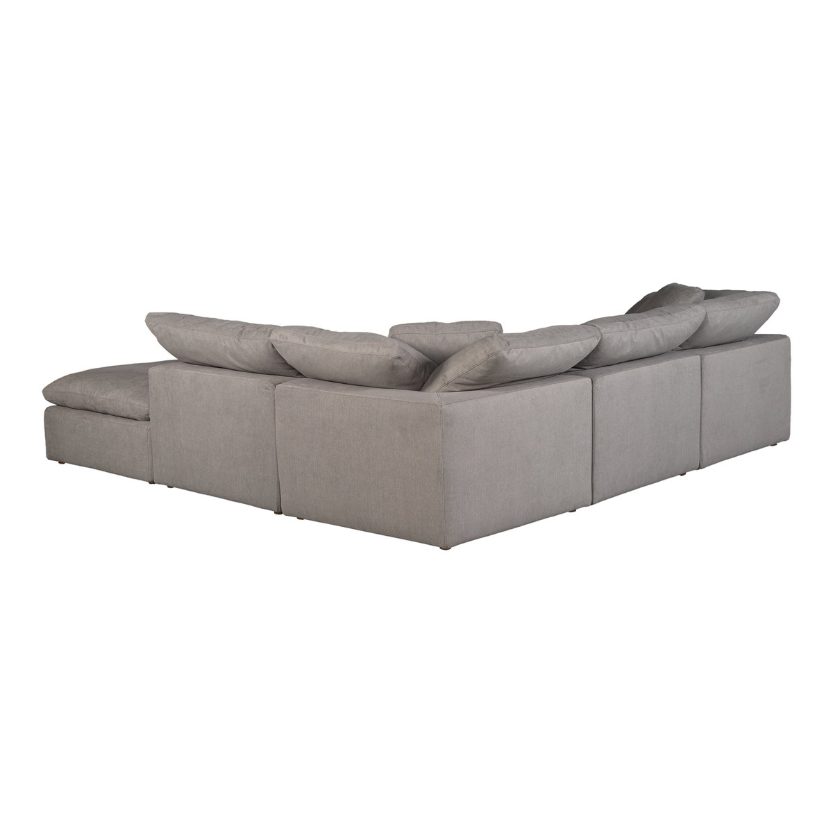 Terra Condo Dream Modular Sectional Light Grey, Sectional Sofa by Moe's Home, 114" width x 32" height x 114" depth View 3