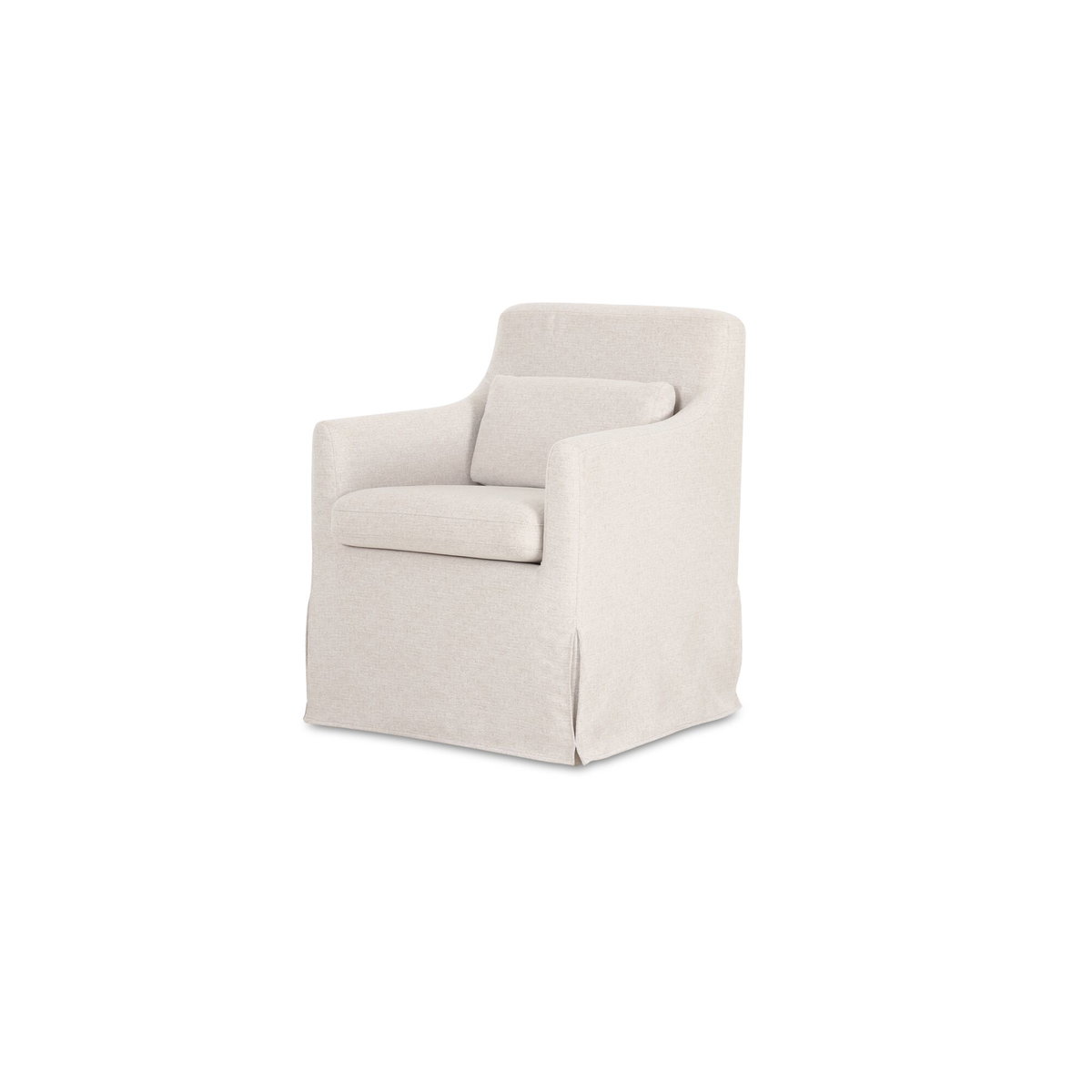 Lydia Slipcover Dining Chair Beige, by Moe's Home, 26.75" width x 34.3" height x 28" depth View 3