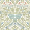 Butterly Garden Green & Blue Wallpaper thumbnail 0