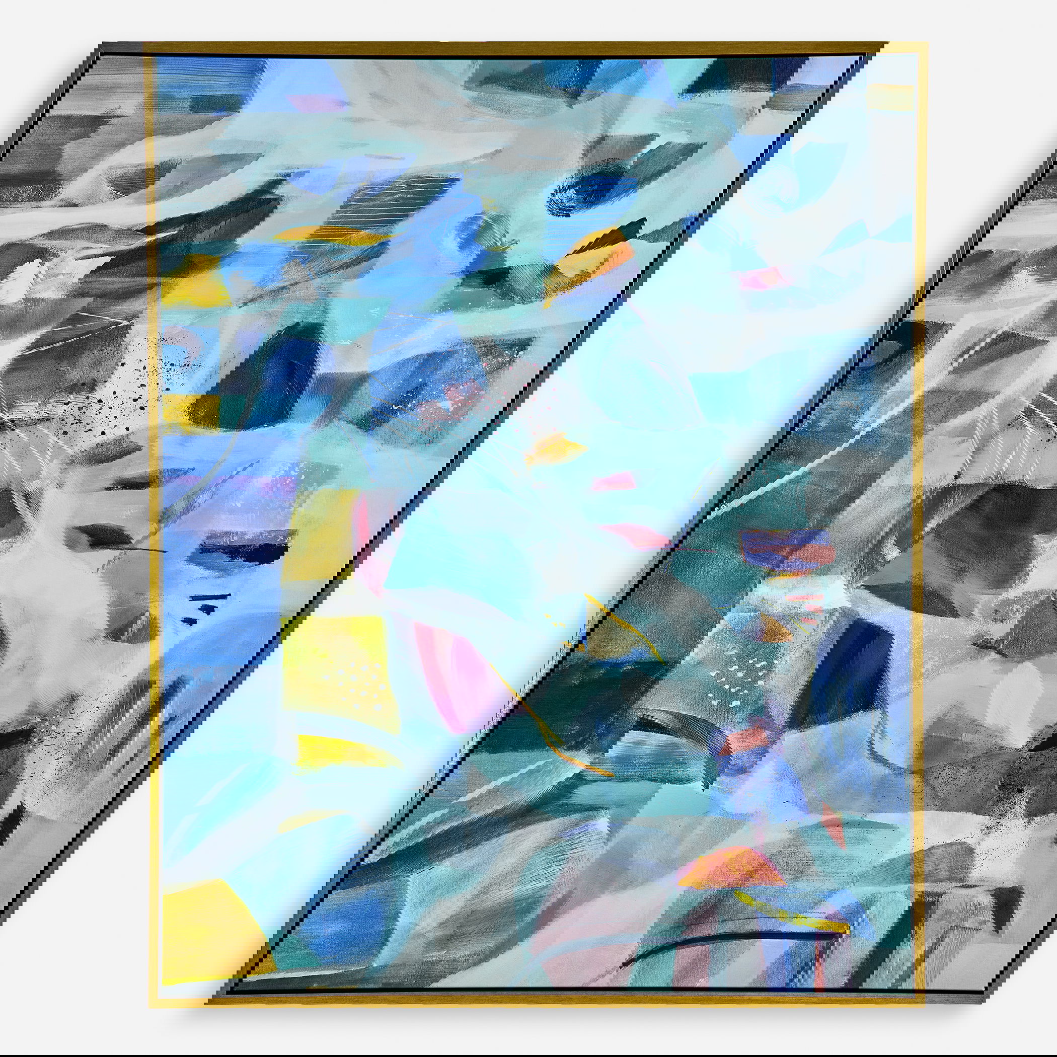 The Story Of Water Abstract Art, Painting by Uttermost, 43.5" width x 54.5" height x 2" depth View 1