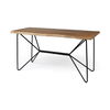 Papillion IV 60L x 26W Natural Solid Wood and Live Edge Iron Office Desk, by Mercana, 60" length x 26" width x 30" height thumbnail 1