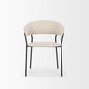 Carolyn Contoured Back Dining Side Chair | Oatmeal Fabric with Metal, Dining Chair by Mercana, 20.5" length x 23.75" width x 31" height thumbnail 7