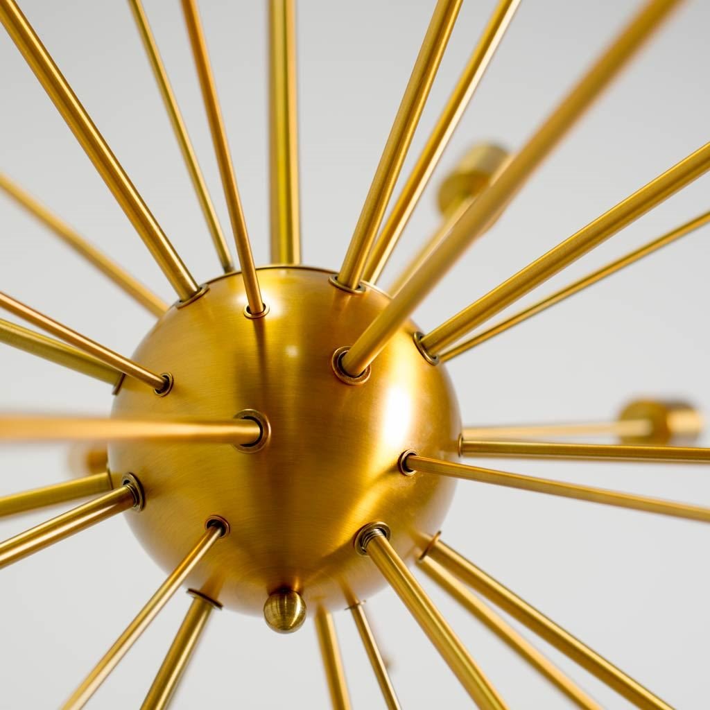 Edisonna II (38'D) Gold Sputnik Twenty Bulb Chandelier, by Mercana, 38" length x 38" width x 38" height View 3
