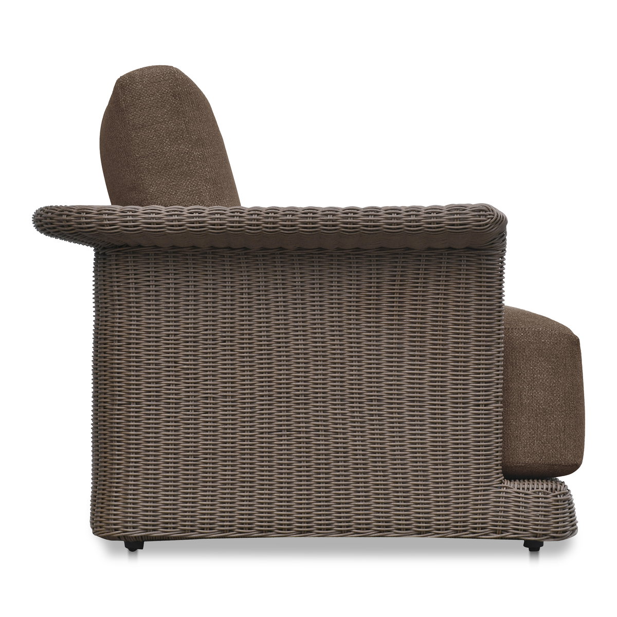 Meredith Outdoor Accent Chair Brown, Outdoor Chair by Moe's Home, 3'3.37" width x 2'6" height x 3'2.43" depth View 3