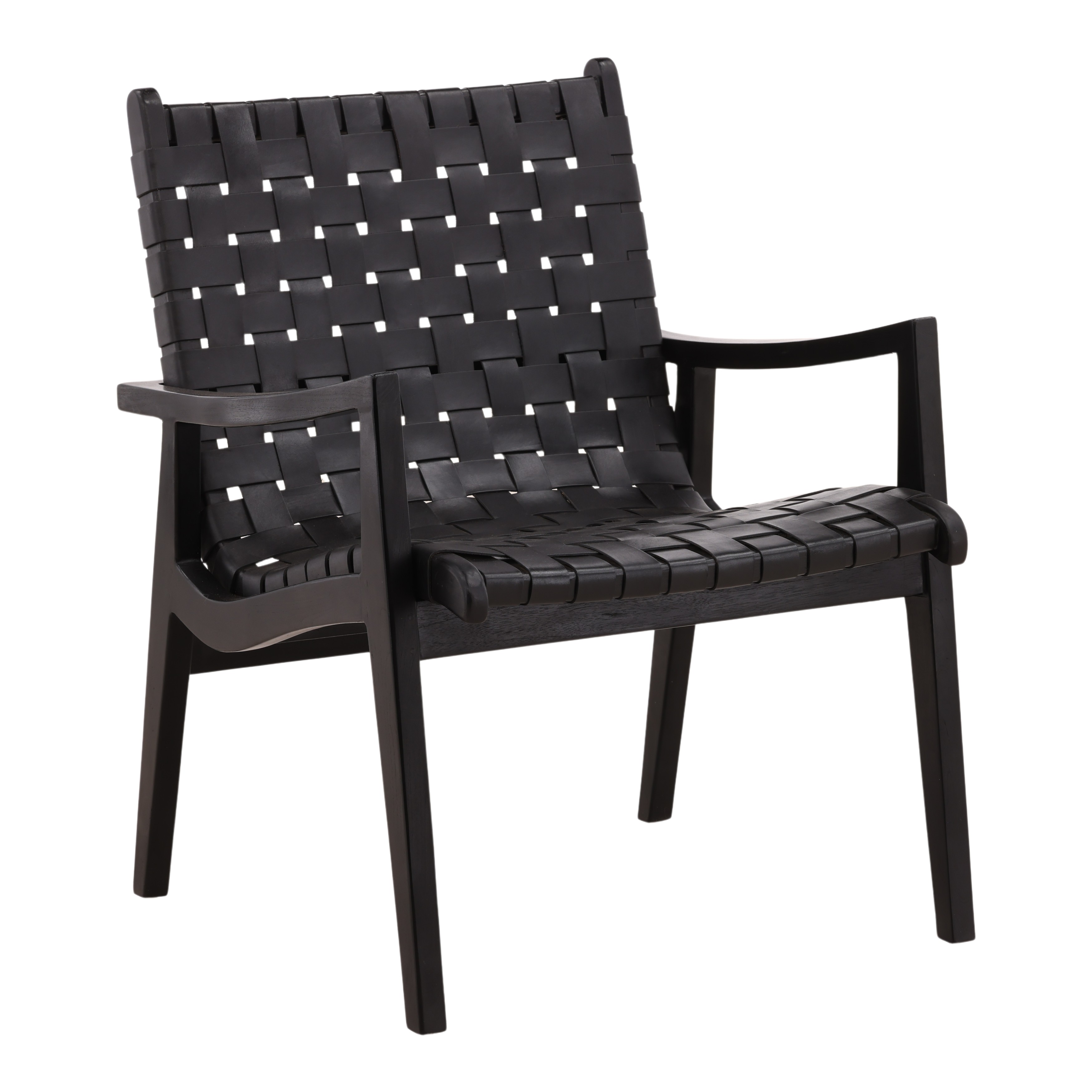 Luisa Occasional Chair Black, Accent Chair by Dovetail, 26.26" width x 33.5" height x 27.4" depth View 1