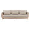 Milburne Outdoor Sofa Beige, Sofas & Sectional by Dovetail, 88" width x 35.35" height x 34" depth thumbnail 2