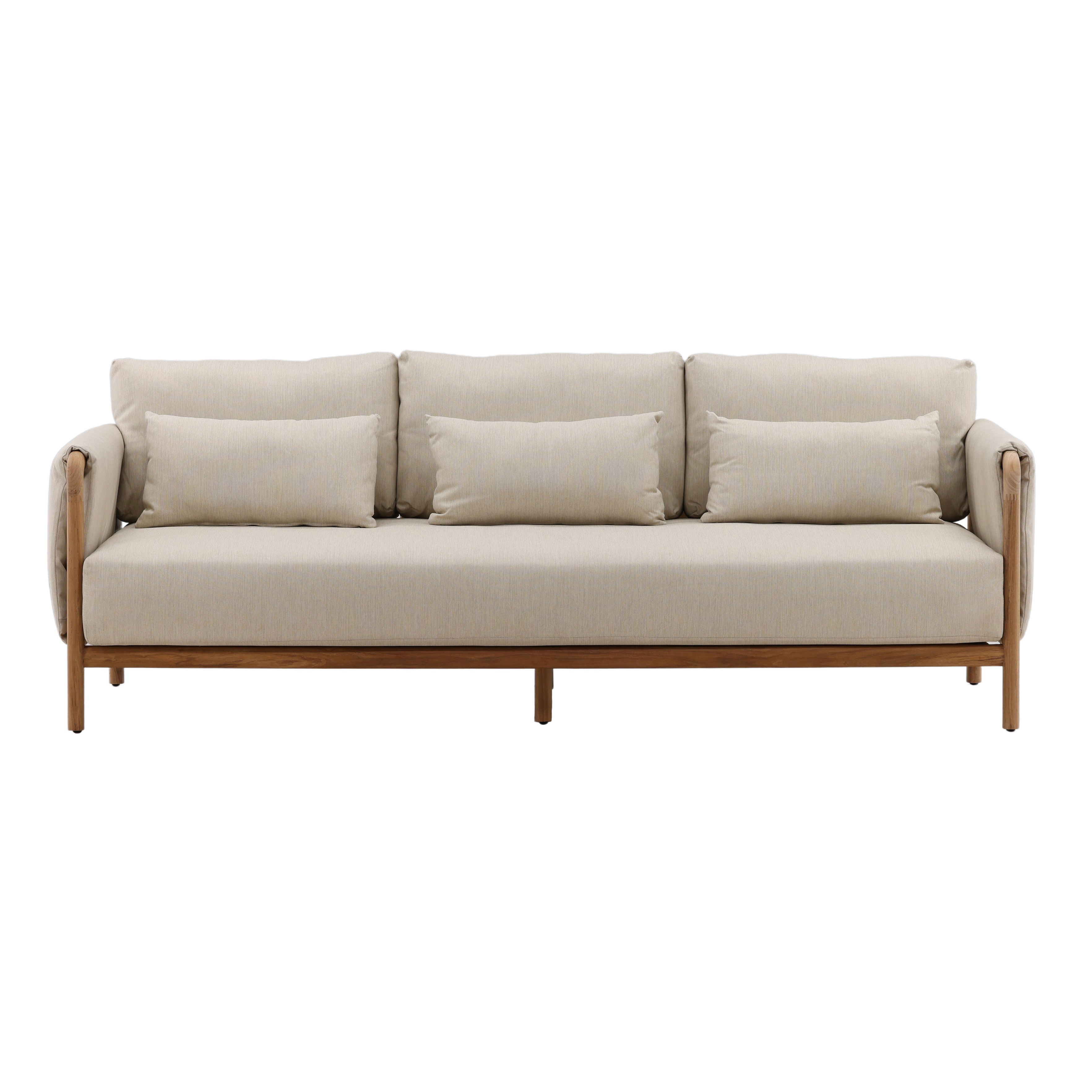 Milburne Outdoor Sofa Beige large image 