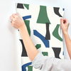 Modernist Green & Blue Peel & Stick Wallpaper thumbnail 6