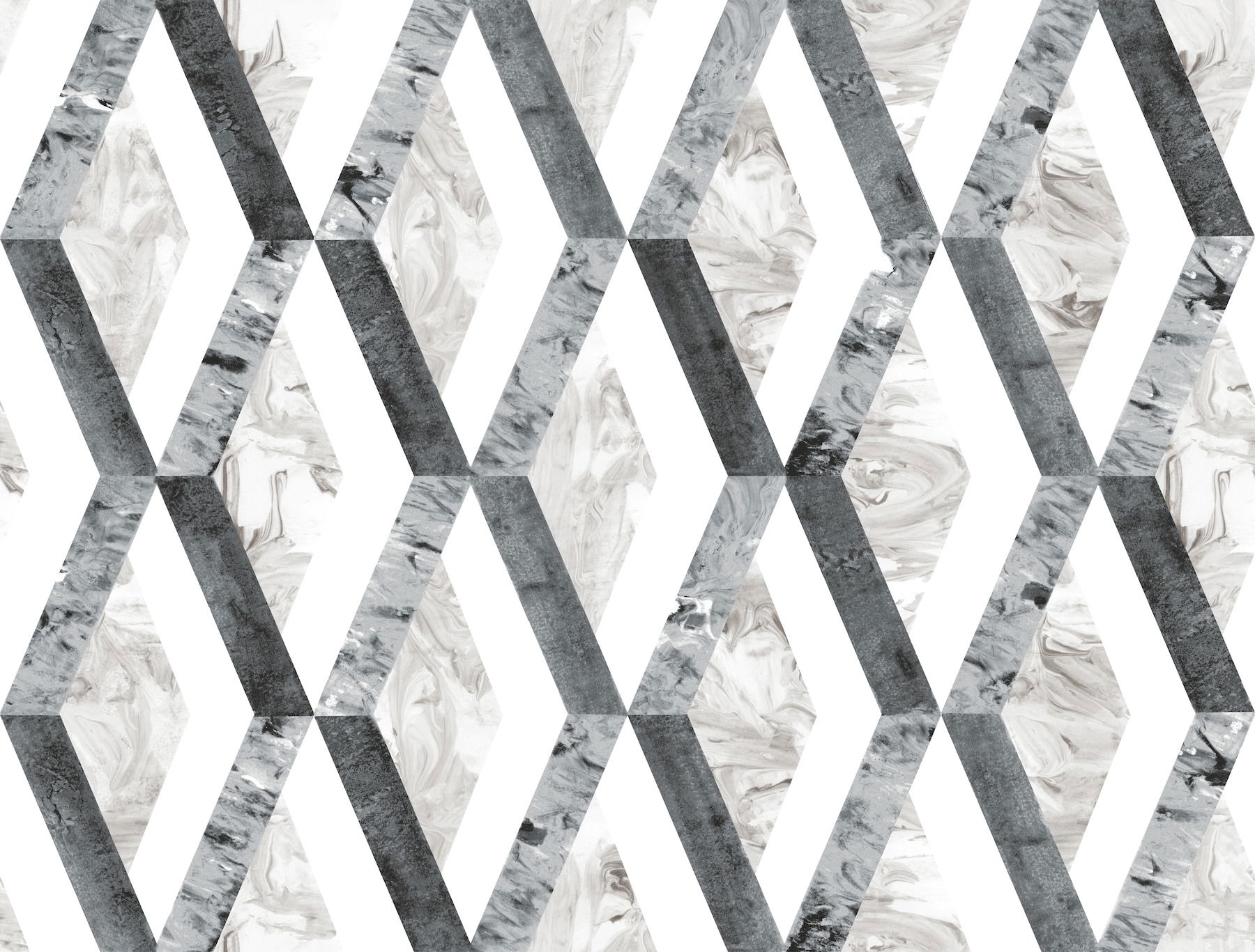 Statuary Diamond Inlay Grey Peel & Stick Wallpaper large image 