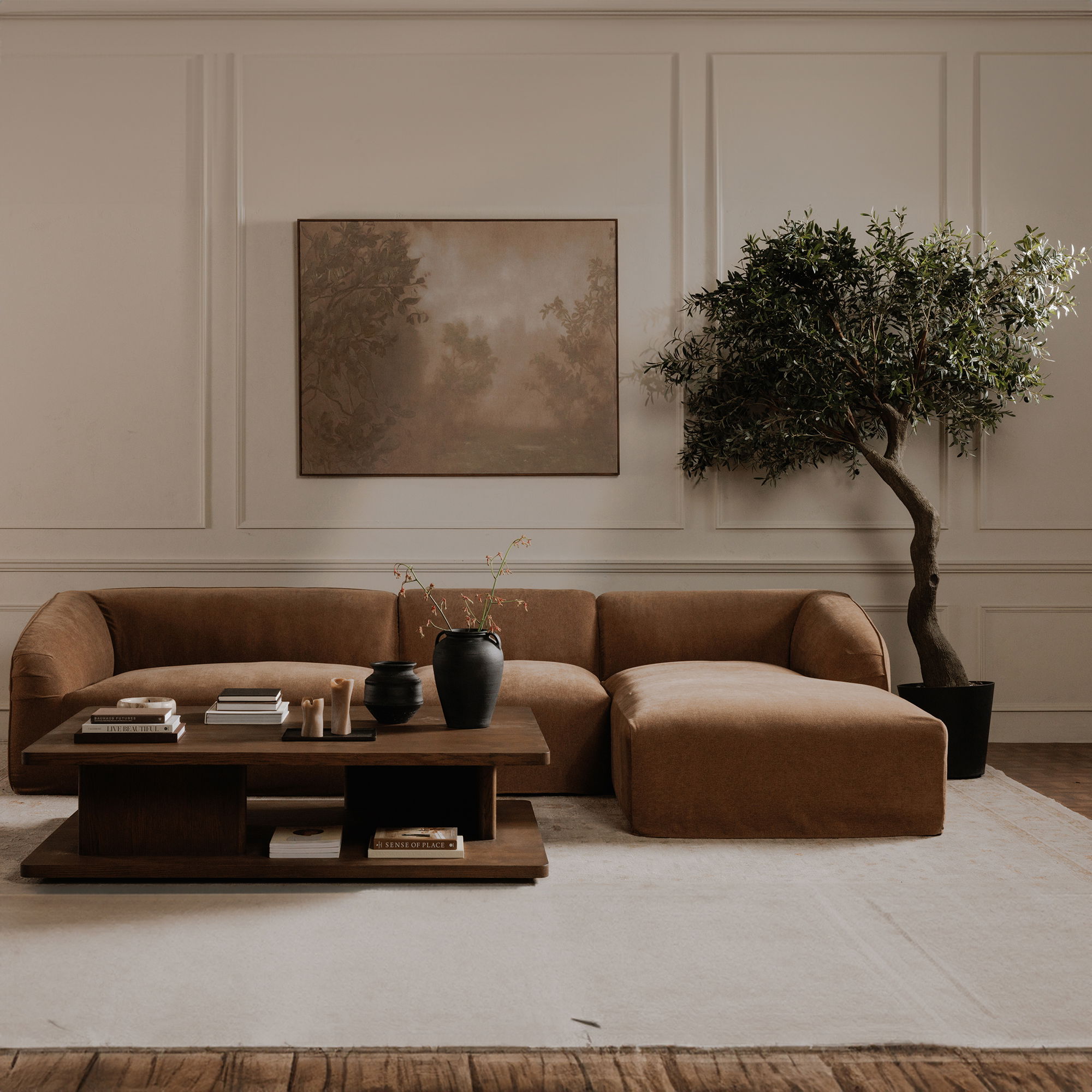 Isla Right Arm Facing Chaise Mocha, Chaise Lounges & Daybed by Moe's Home, 44" width x 29.9" height x 76.3" depth View 10