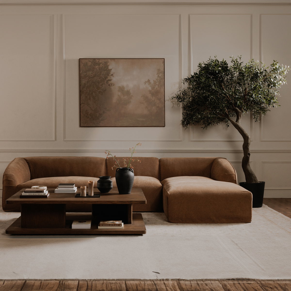 Isla Right Arm Facing Chaise Mocha, Chaise Lounges & Daybed by Moe's Home, 44" width x 29.9" height x 76.3" depth View 10