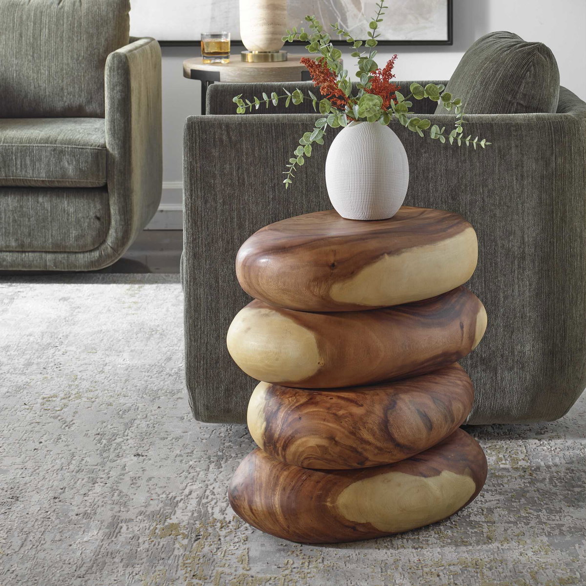 Carrillo Modern End Table, Side & End Table by Uttermost, 20" width x 20.5" height x 14" depth View 4