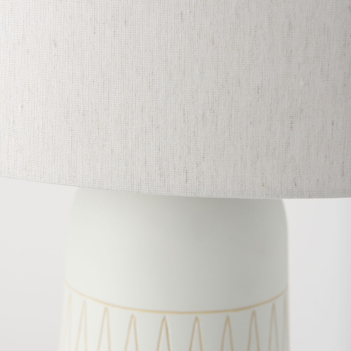 Javier 18.0L x 18.0W x 30.75H Light Base with Cream Shade Table Lamp, by Mercana, 18" length x 18" width x 30" height View 7