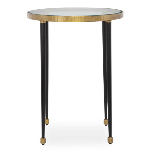 Stiletto Antique Gold Side Table