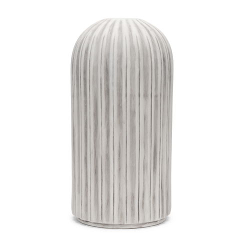 Ummi Tall Off White with Gray-Brown Antiquing Ceramic Floor Vase