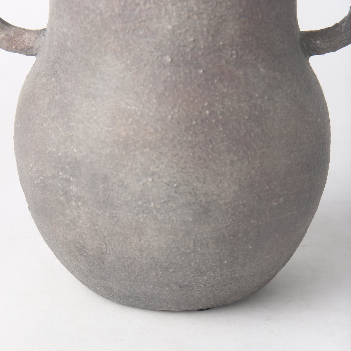 Armani 10.4H Brown-Gray Double Ear Ceramic Vase, by Mercana, 8.07" length x 6.3" width x 10.43" height View 12