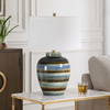 Judarn Blue Brown Table Lamp, by Uttermost, 17" width x 25.5" height x 17" depth thumbnail 4