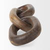 Tayla Large Medium Brown Wood Chain Link, Decorative Object by Mercana, 9.5" length x 2" width x 21" height thumbnail 5