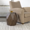 Volker Honey Geometric Accent Table, Side & End Table by Uttermost, 18" width x 18" height x 15.6" depth thumbnail 2