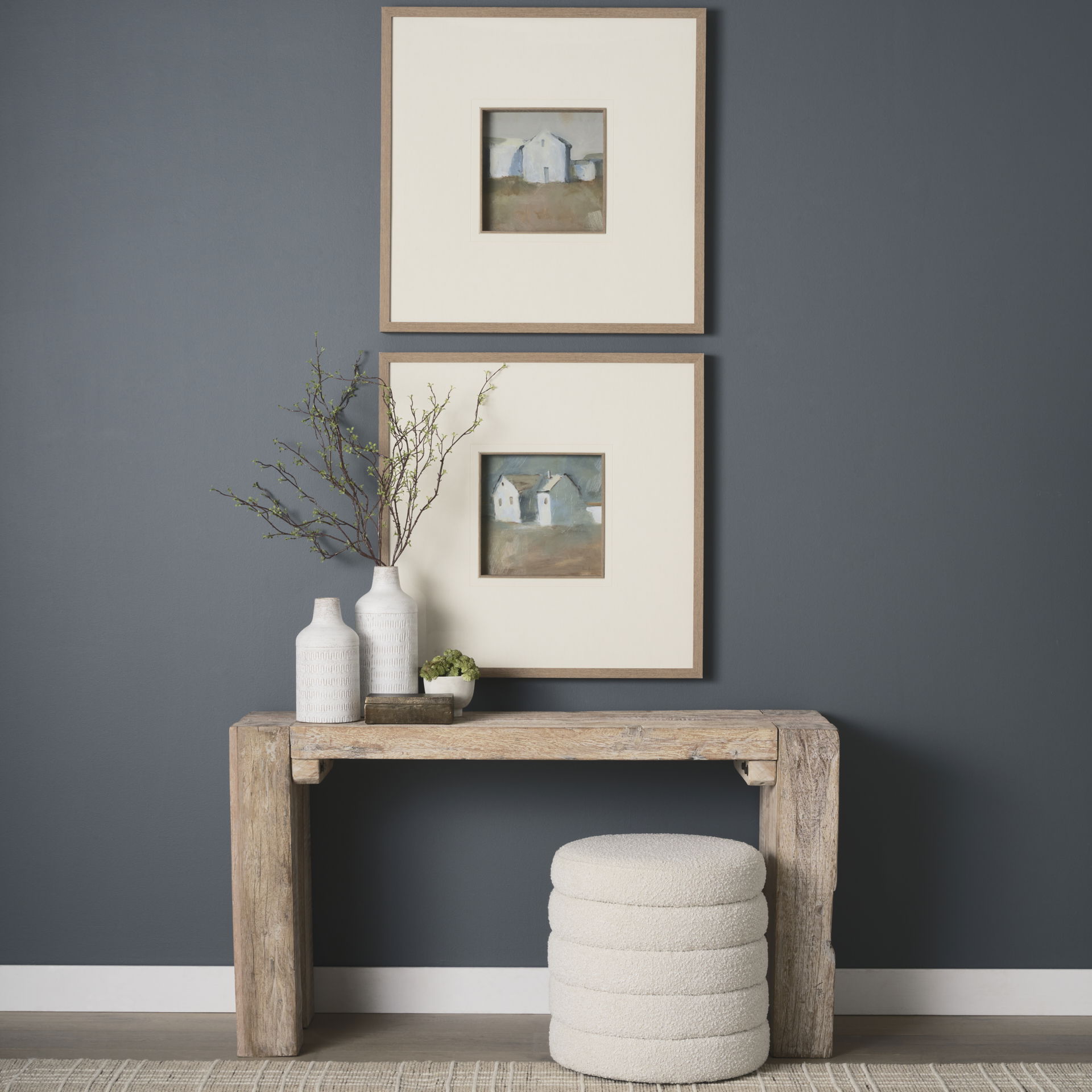 McArthur Whitewash Reclaimed Wood Console Table large image 