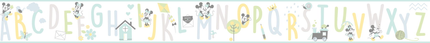 Disney Mickey Mouse ABC Green Border large image 