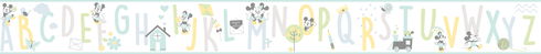 Disney Mickey Mouse ABC Green Border