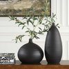 Bower Black Vases Set/2, by Uttermost, 8" width x 18.5" height x 8" depth thumbnail 2