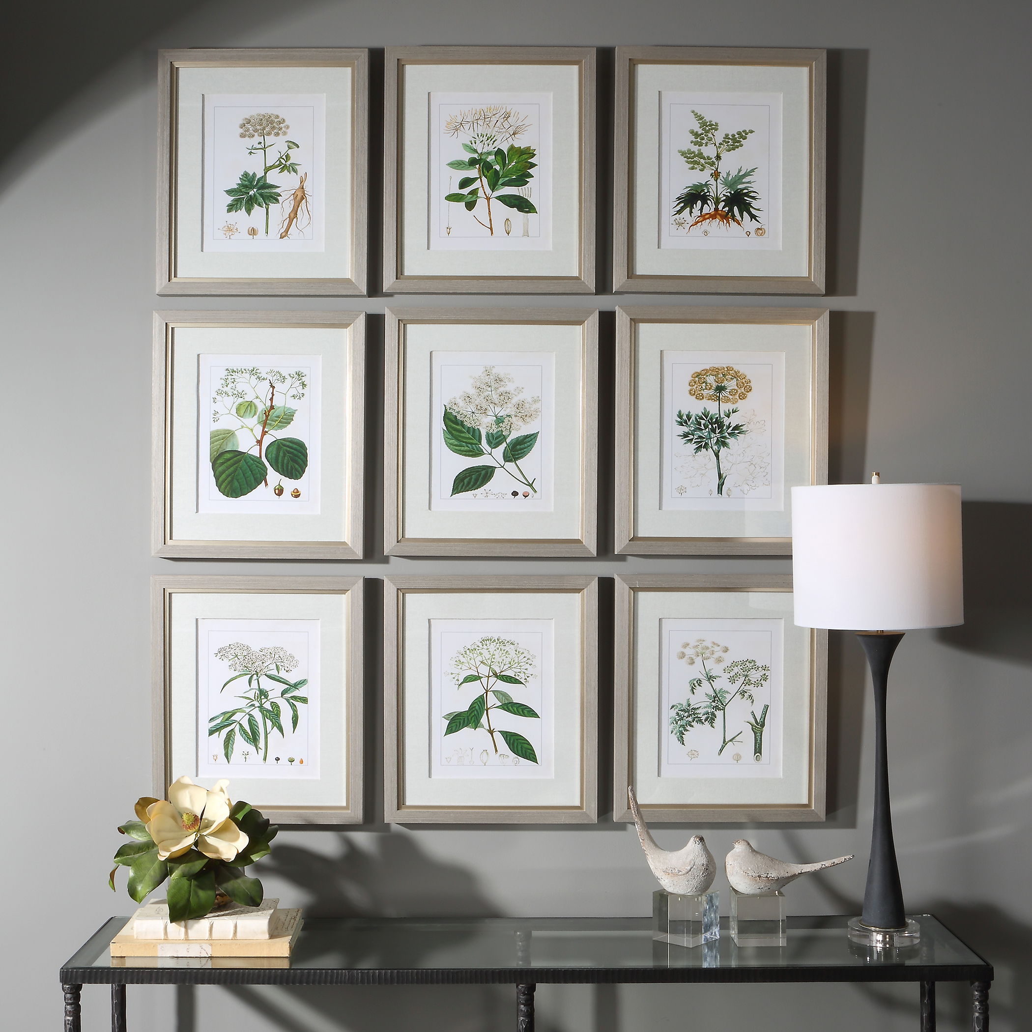 Antique Botanicals Framed Prints Set/9 large image 