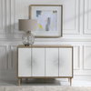 Dani 4 Door White Cabinet, Cabinets & Chest by Uttermost, 48" width x 34.12" height x 18" depth thumbnail 2