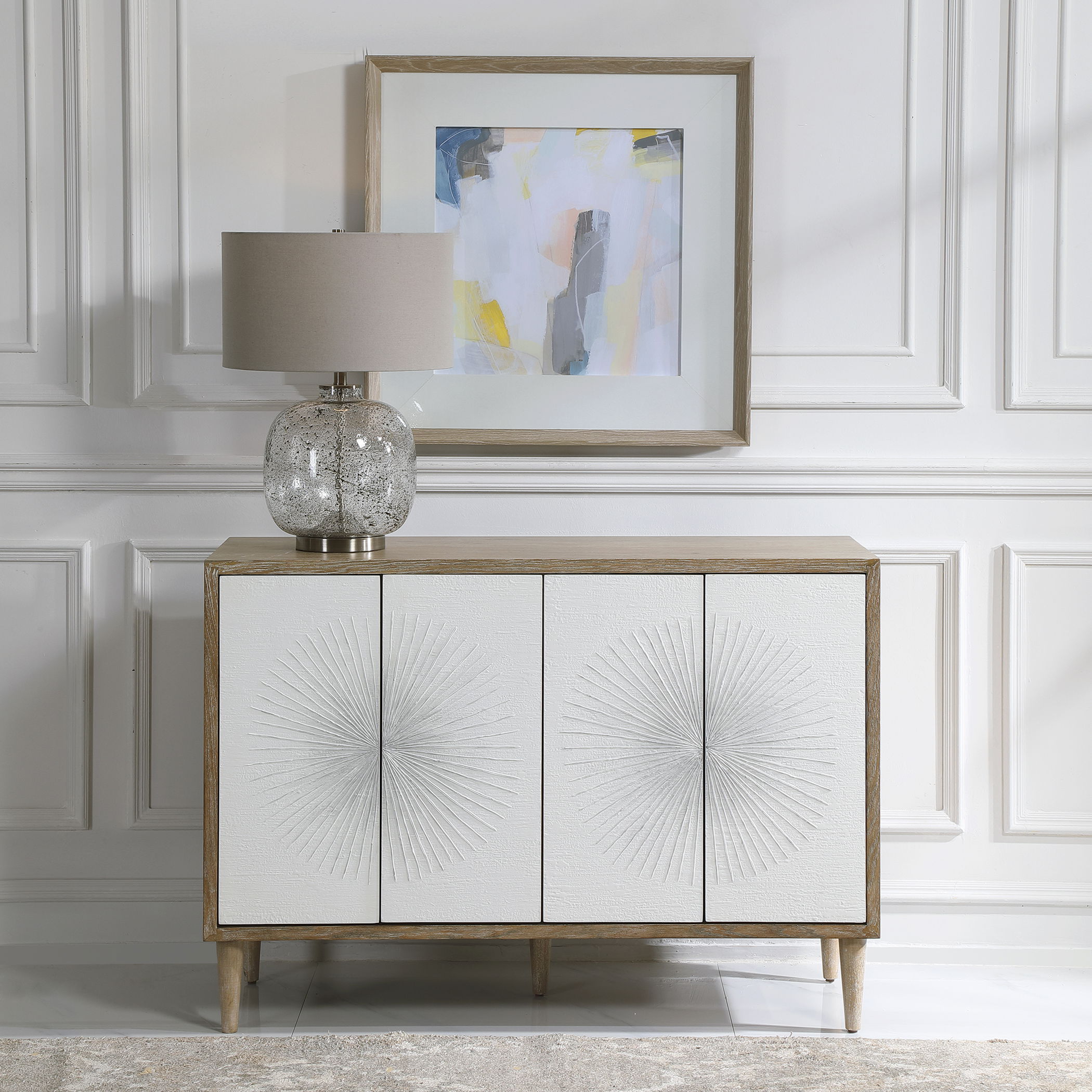Dani 4 Door White Cabinet large image 