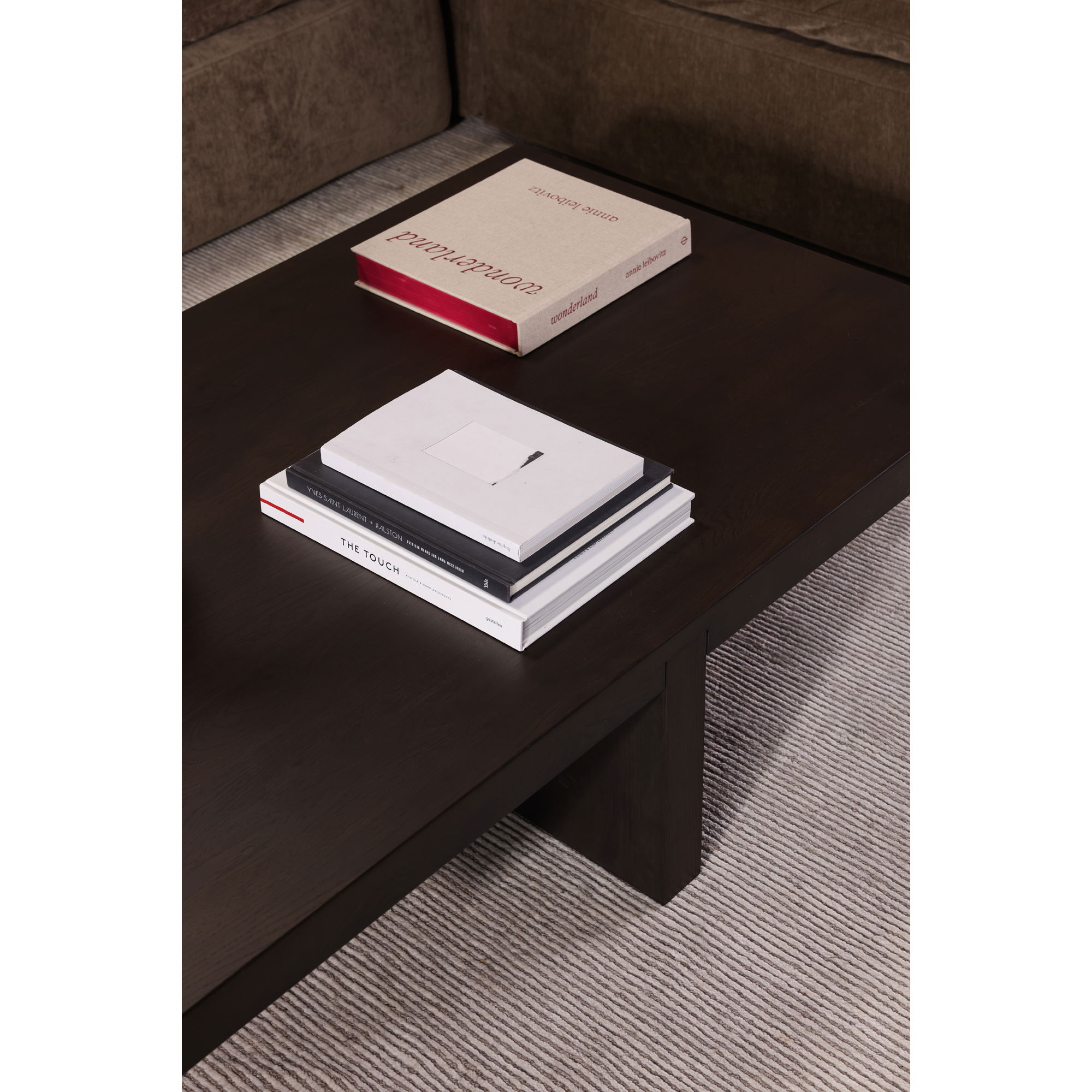 Folke Rectangular Coffee Table Dark Brown, by Moe's Home, 50" width x 13.5" height x 31" depth View 7