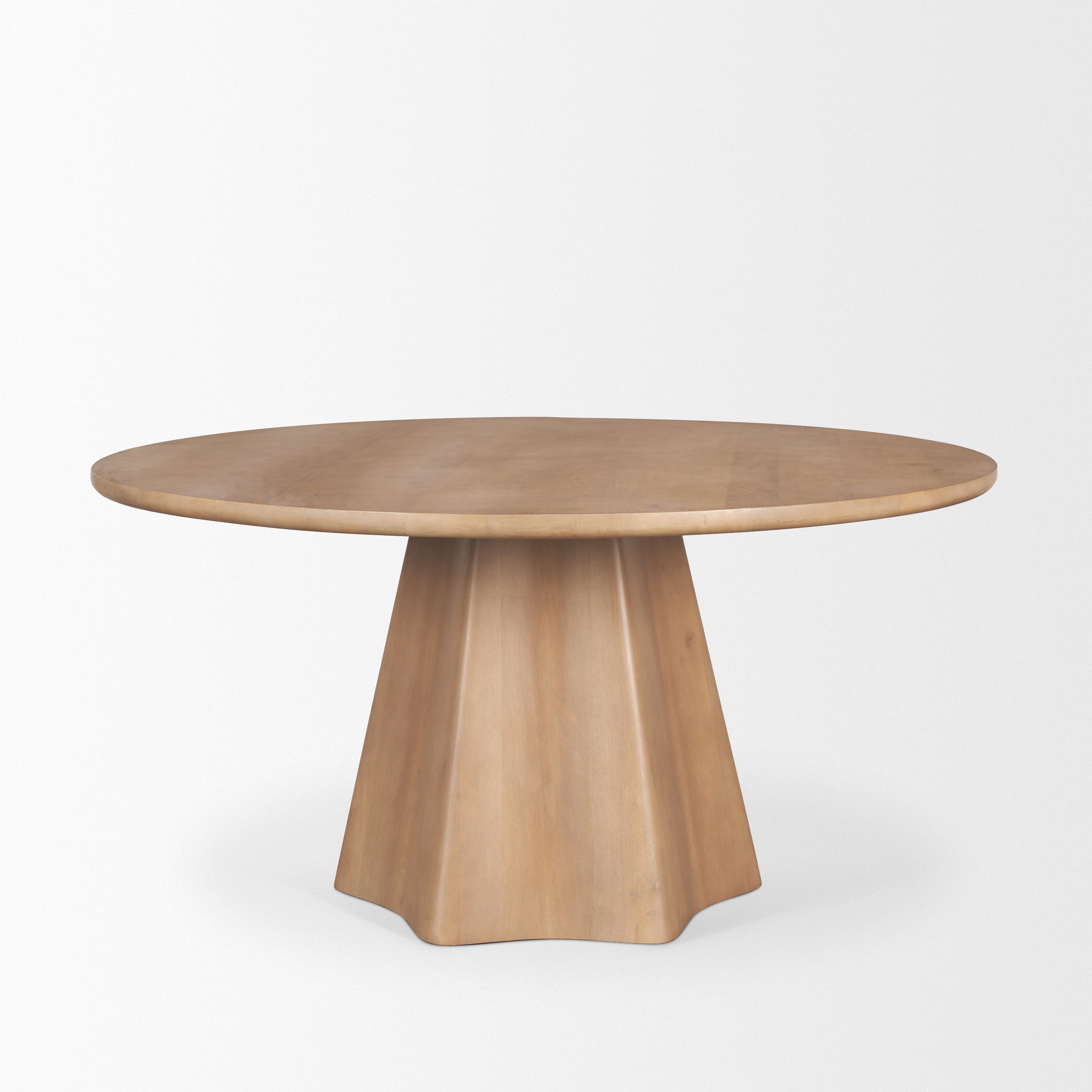 Jovani 60' Solid Light Brown Mango Wood Round Dining Table large image 