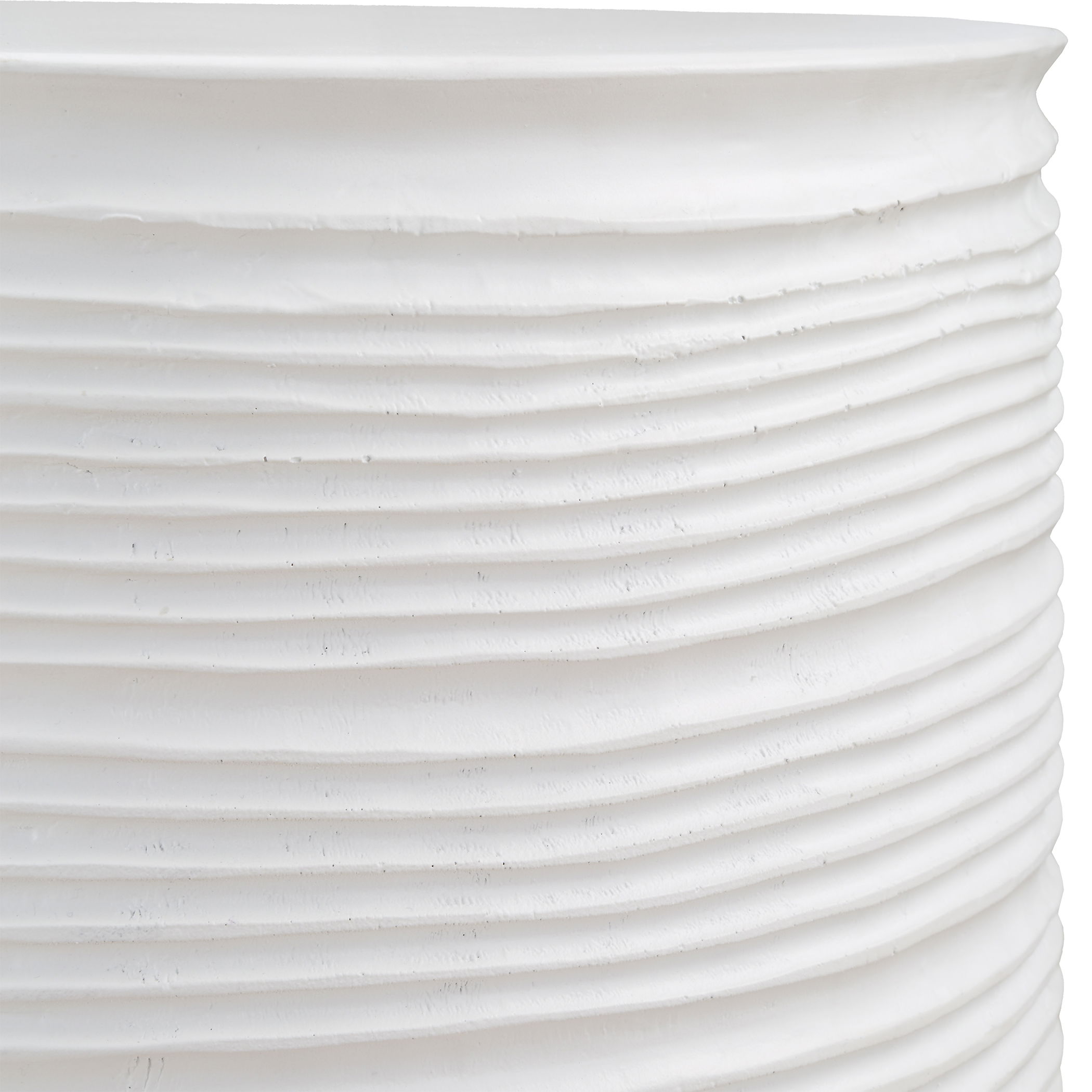 Borderline White Drum Table large image 