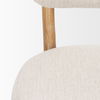 Owen Dining Chair with Medium Brown Wood and Beige Fabric thumbnail 9