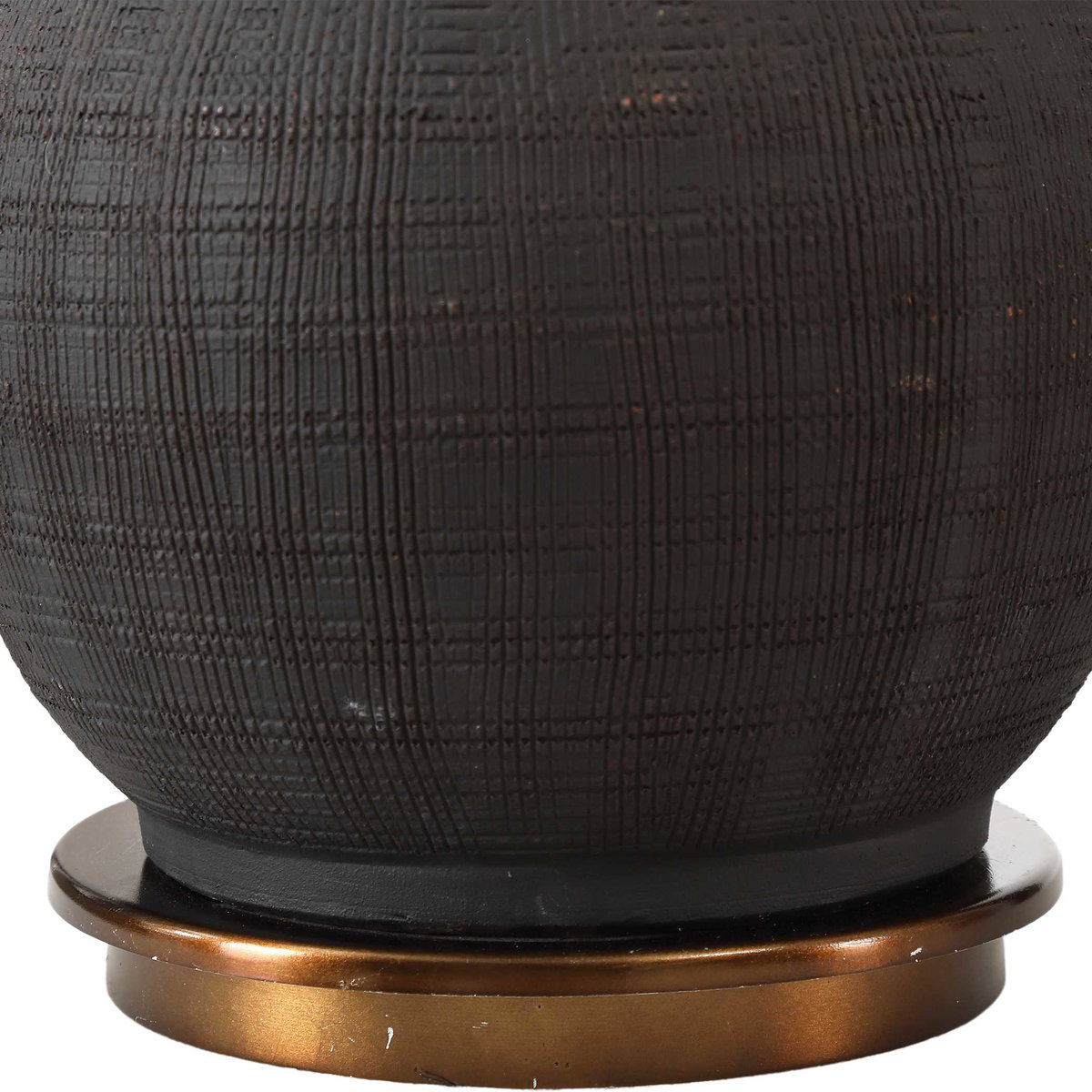 Arnav Textured Black Lamp, Table Lamp by Uttermost, 17" width x 32" height x 17" depth View 4