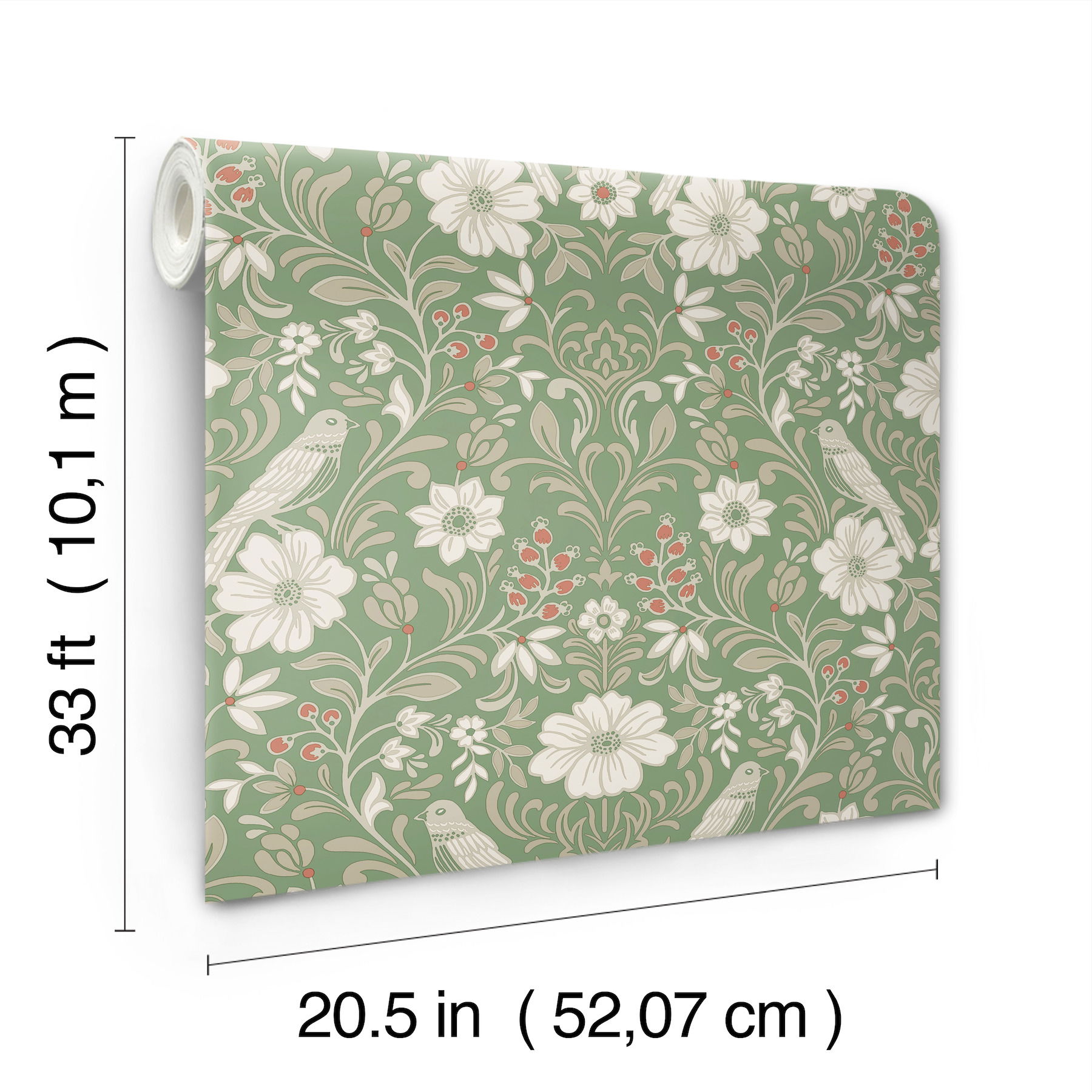 Colette Bright Green Wallpaper large image 