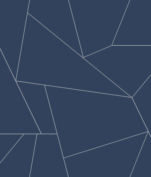 Fractured Prism Blue & White Peel & Stick Wallpaper