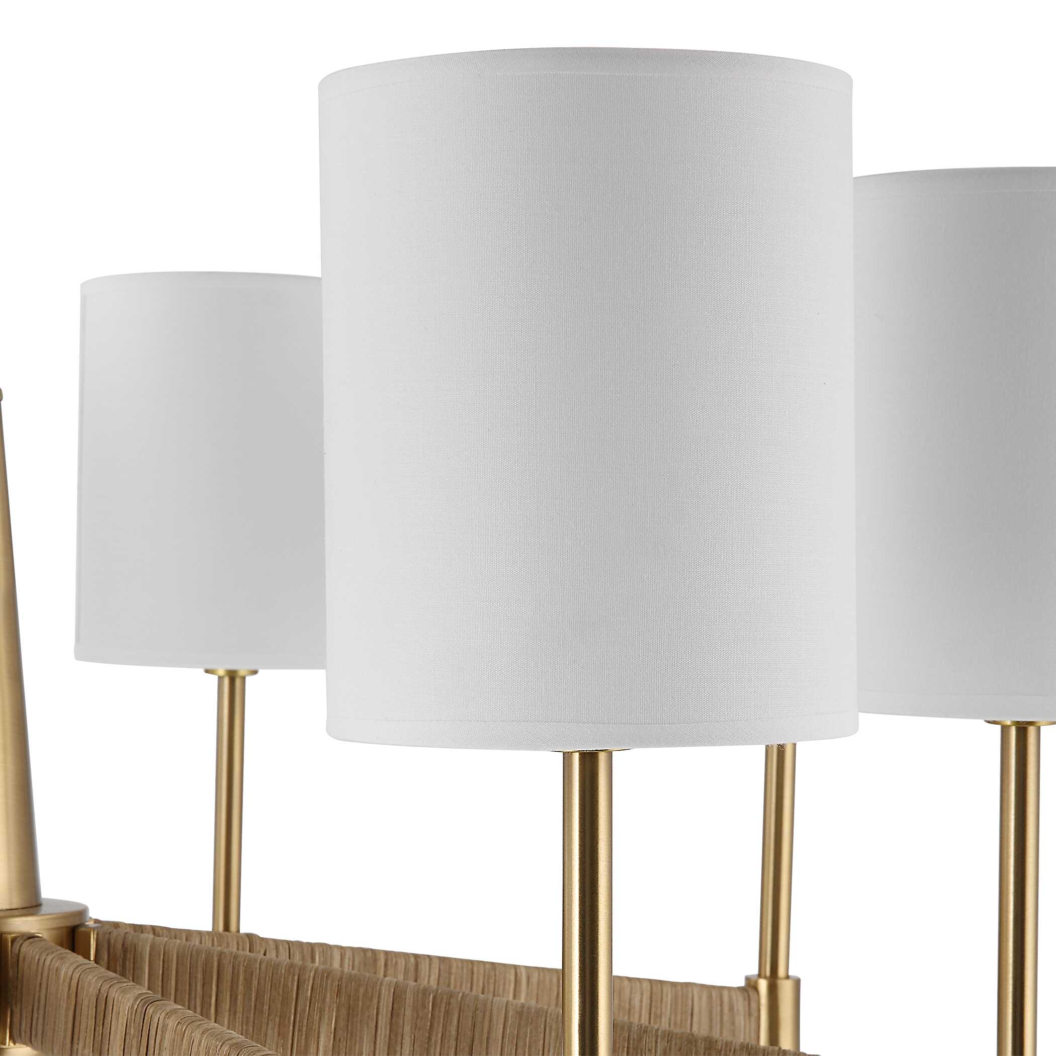 Lautoka Rattan 8 Light Chandelier, Ceiling Light by Uttermost, 32" width x 26" height x 32" diameter x 32" depth View 6