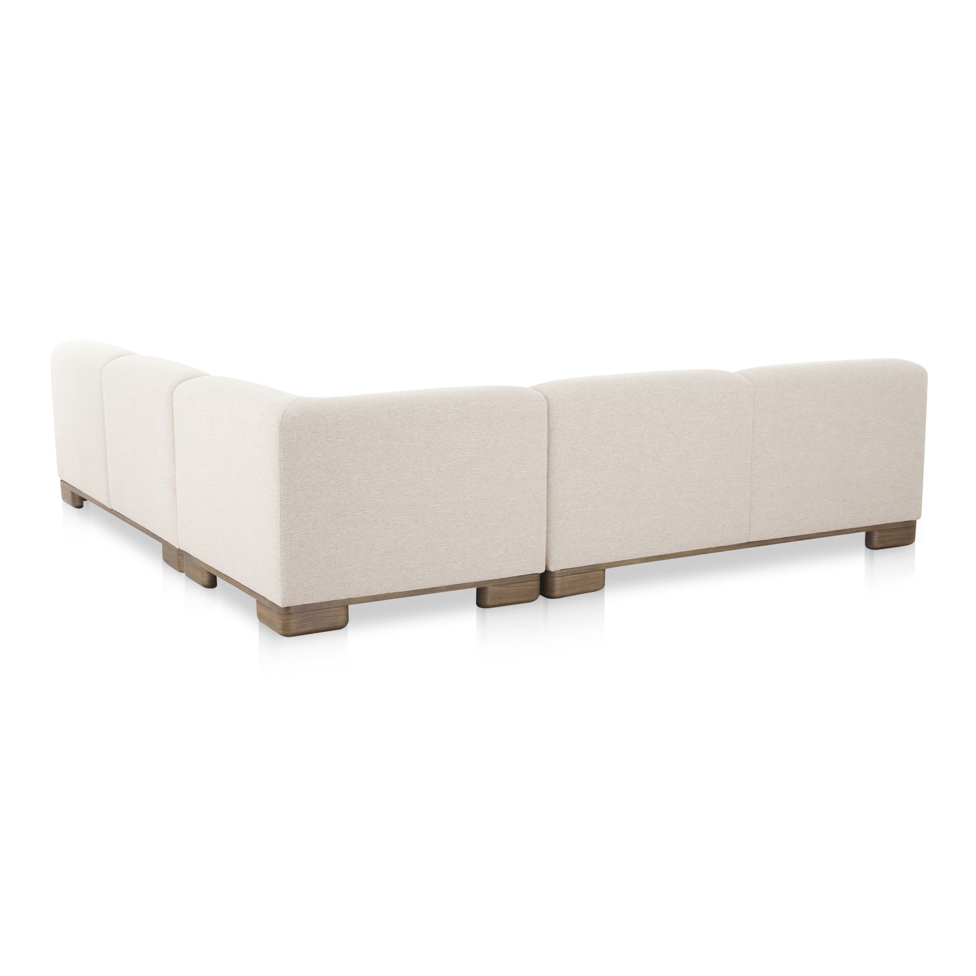 June Corner Modular Sectional Oatmeal, Sectional Sofa by Moe's Home, 110" width x 30" height x 110" depth View 2