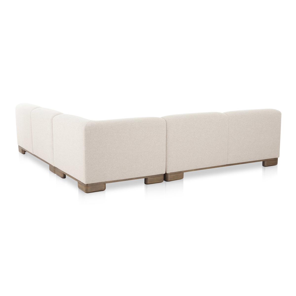 June Corner Modular Sectional Oatmeal, Sectional Sofa by Moe's Home, 110" width x 30" height x 110" depth View 2