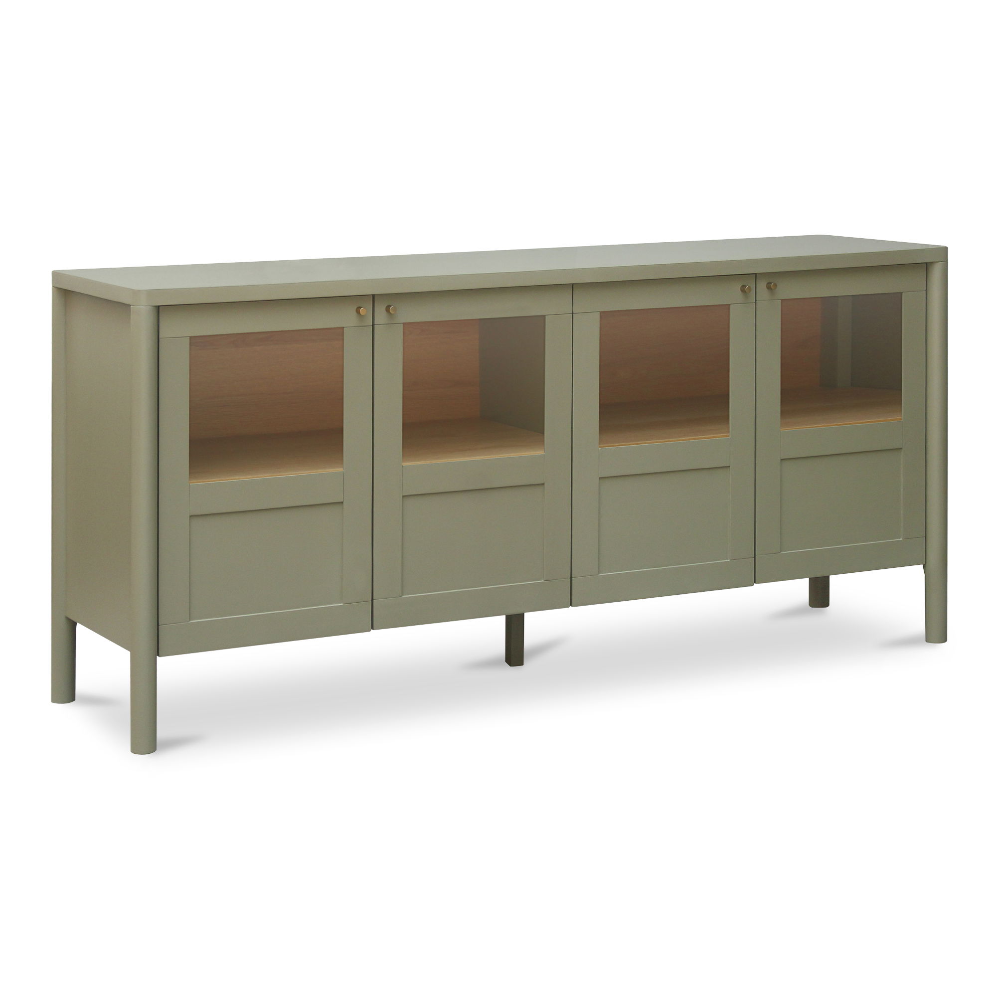 Hannah Sideboard Green, Cabinets & Sideboard by Moe's Home, 72.8" width x 34.4" height x 20.1" depth View 2