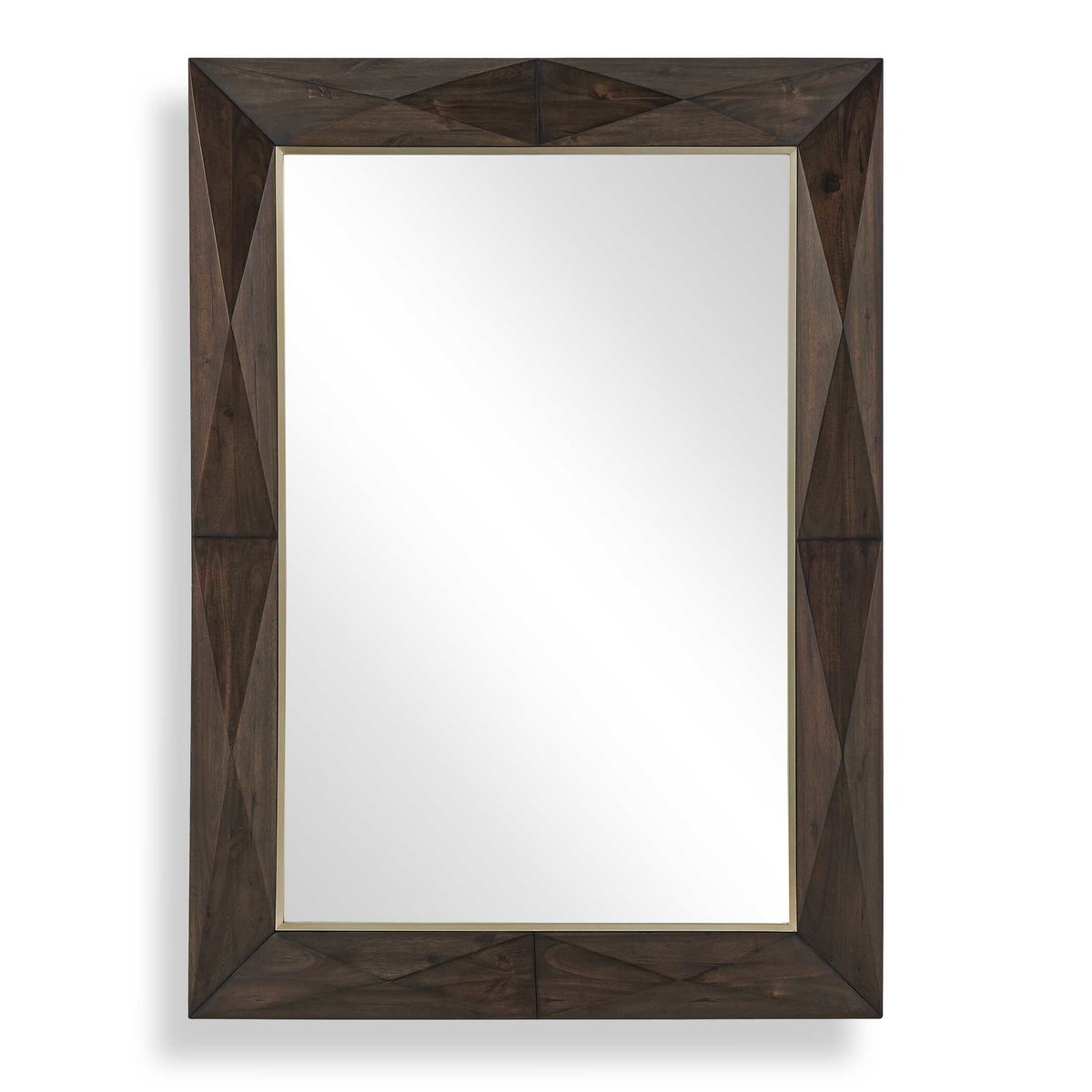 Diamond In The Rough Wood Mirror, by Uttermost, 33" width x 45" height x 2.5" depth View 1