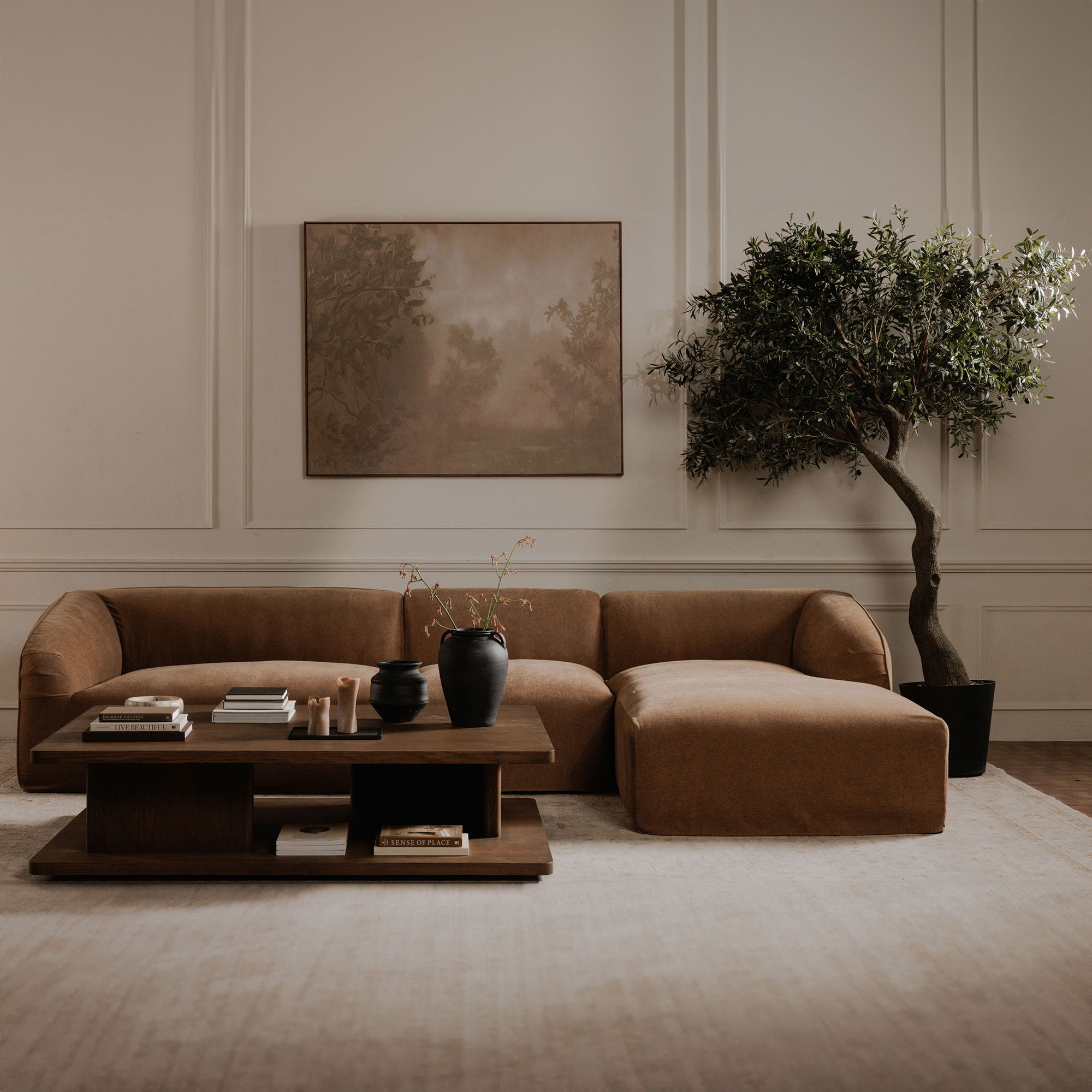 Isla Slipper Chair Mocha, Accent Chair by Moe's Home, 34.2" width x 29.9" height x 41.7" depth View 11