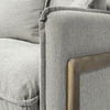 Roy II Frost Gray Upholstered and Brown Wood Frame Arm Chair thumbnail 6